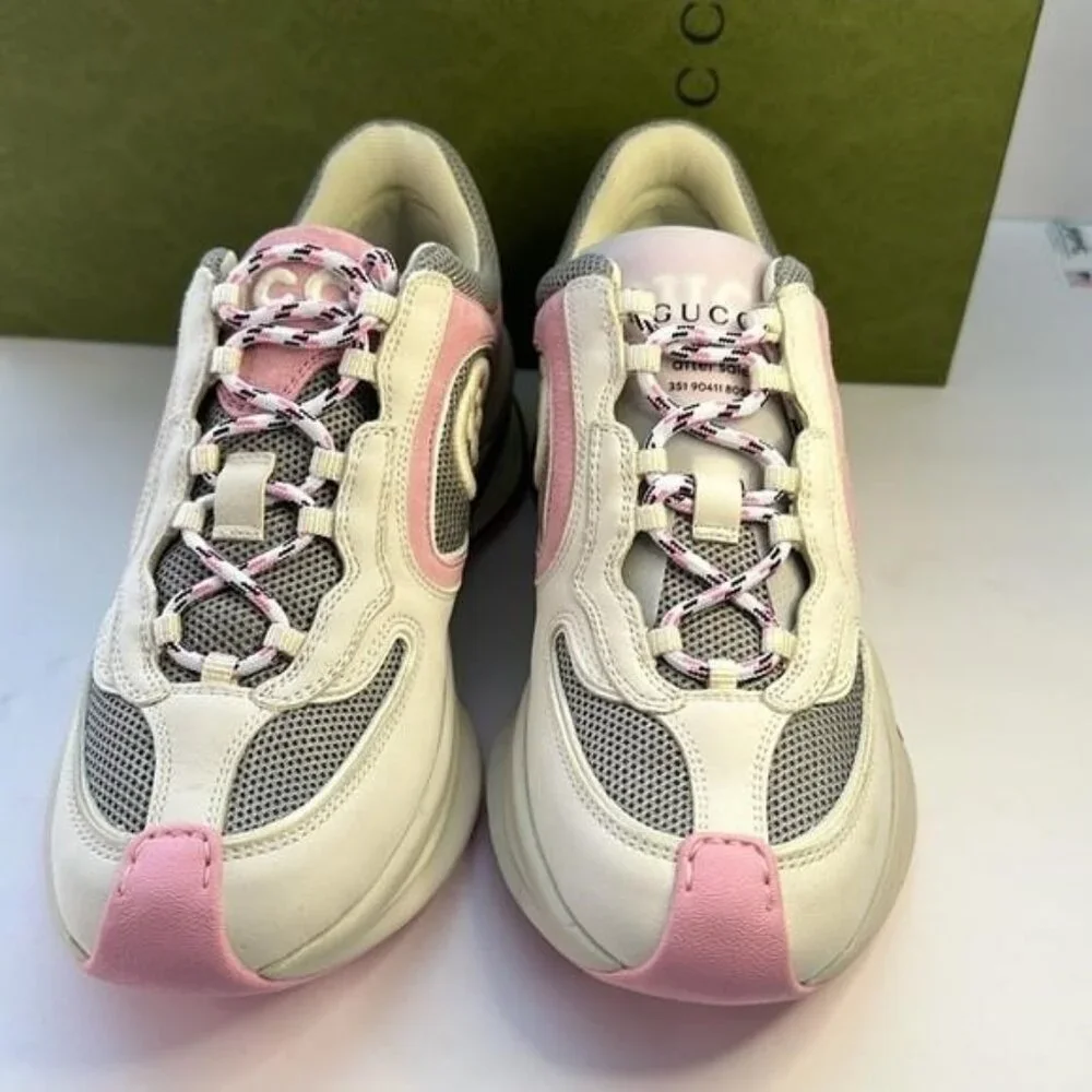 New Authentic Gucci Run Premiem Suede Mesh Sneakers